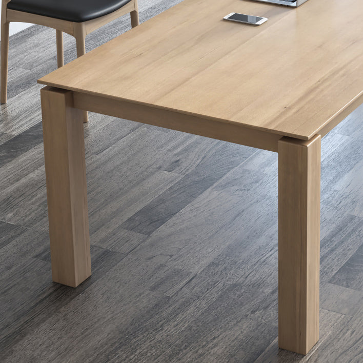 Mesa de madera de pino rectangular para la mesa de comedor moderna del restaurante con 4 patas de la naturaleza