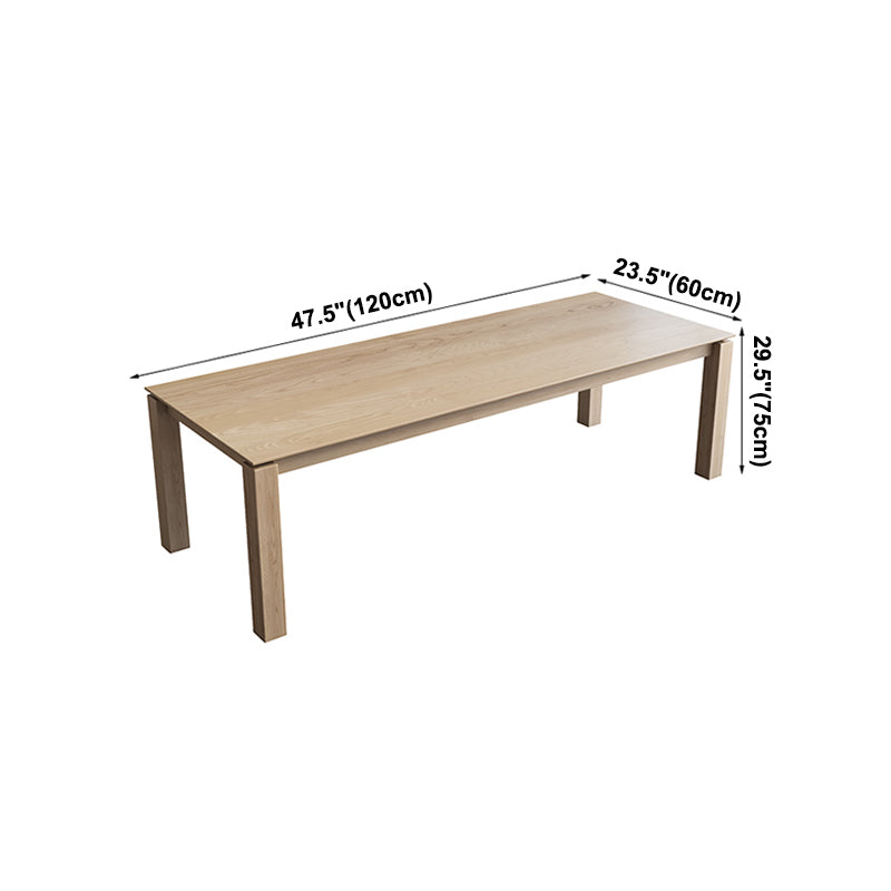 Mesa de madera de pino rectangular para la mesa de comedor moderna del restaurante con 4 patas de la naturaleza