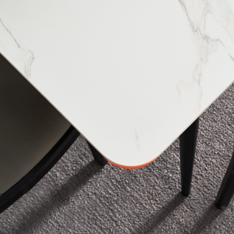 Stone Extendable Dining Site Table Industrial Style Rectangle Dining Table for Home
