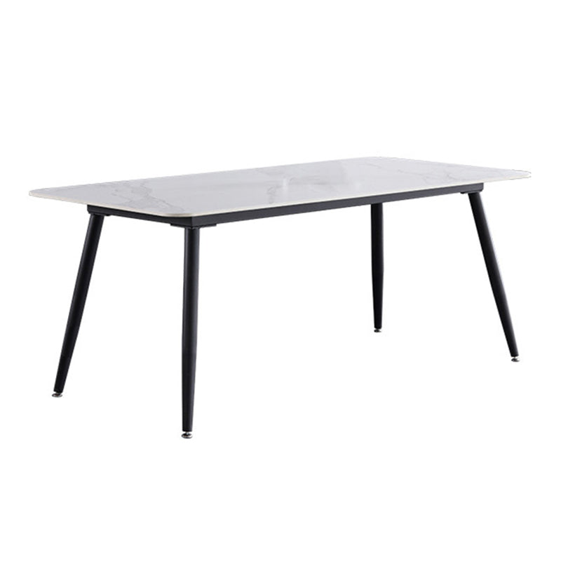 4-foot Stone Dinner Table Industrial Style Rectangle Dining Table for Home