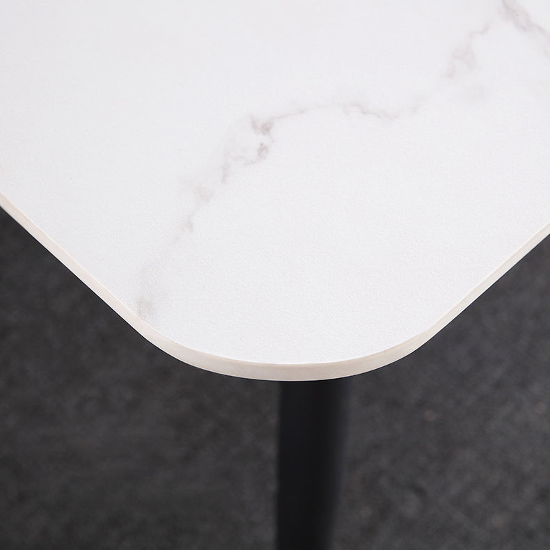 4-foot Stone Dinner Table Industrial Style Rectangle Dining Table for Home