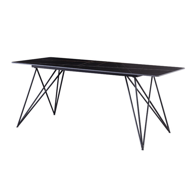 Stone Dining Site Table Industrial Style Rectangle Dining Table for Kitchen Home