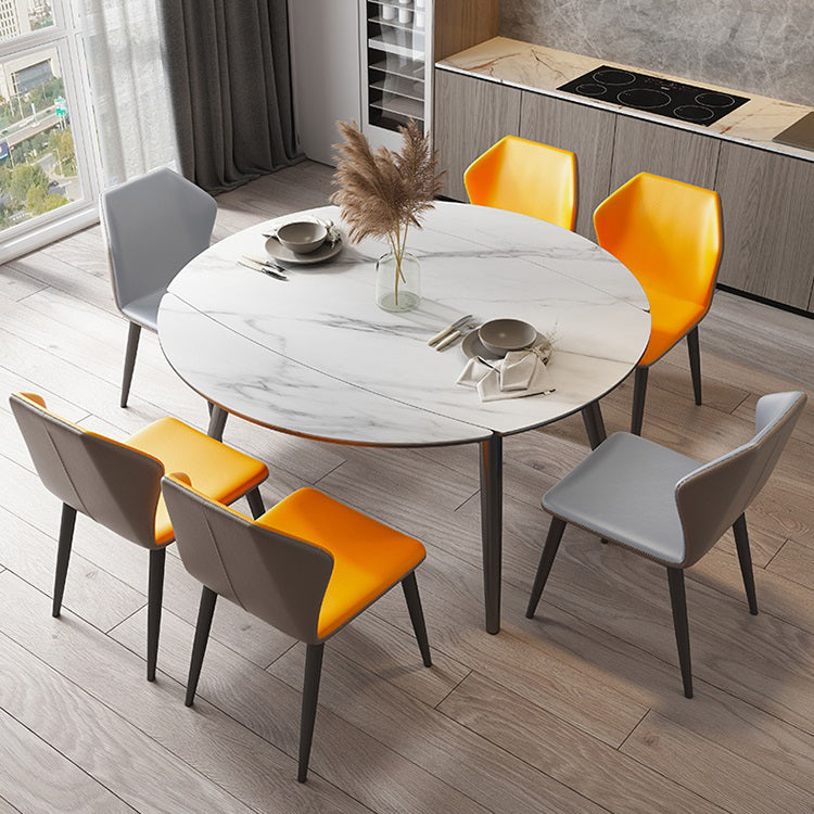Ronde eettafel eigentijdse stijl drop blad eettafel met 4-voet