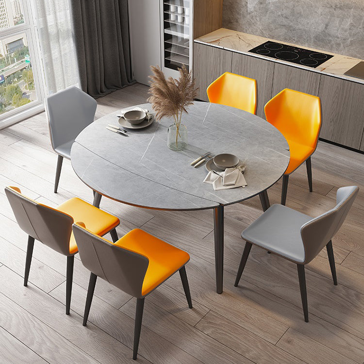 Ronde eettafel eigentijdse stijl drop blad eettafel met 4-voet