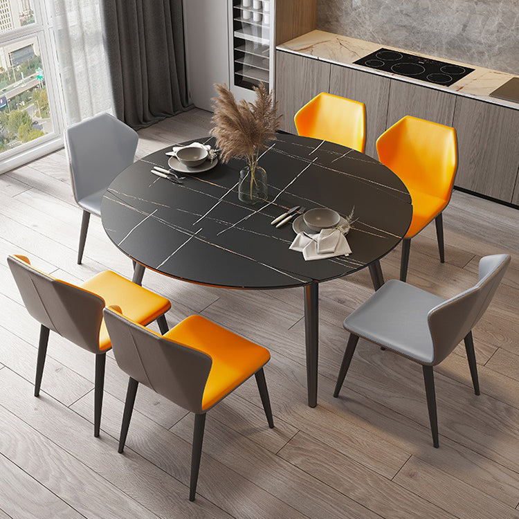Ronde eettafel eigentijdse stijl drop blad eettafel met 4-voet