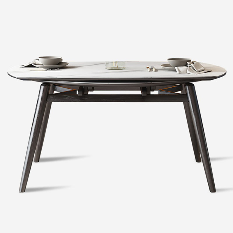 Ronde eettafel eigentijdse stijl drop blad eettafel met 4-voet