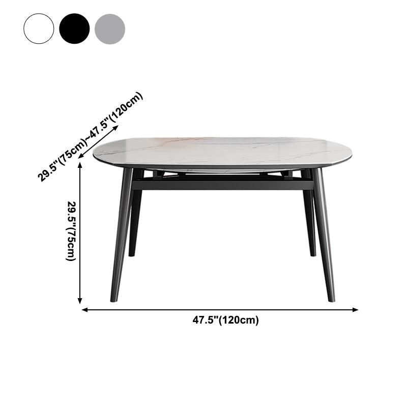 Ronde eettafel eigentijdse stijl drop blad eettafel met 4-voet