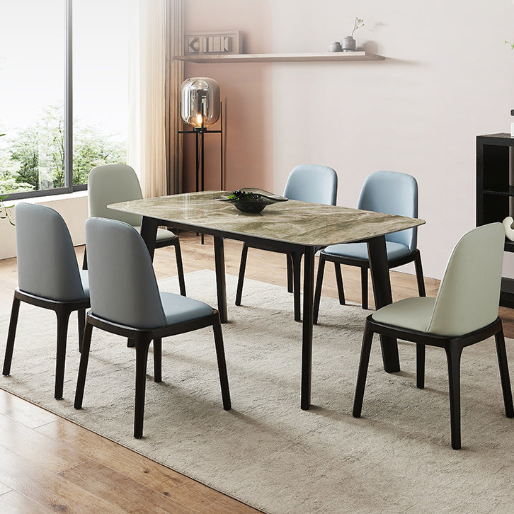 Mesa de piedra sinterizada Mesa industrial de 4 patas para comedor