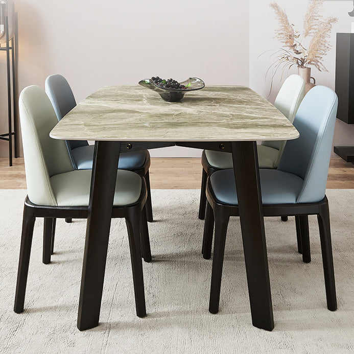 Mesa de piedra sinterizada Mesa industrial de 4 patas para comedor