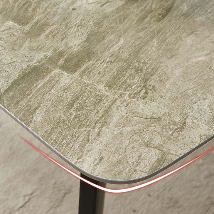Mesa de piedra sinterizada Mesa industrial de 4 patas para comedor