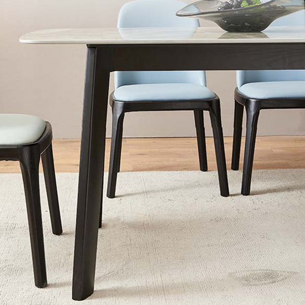 Mesa de piedra sinterizada Mesa industrial de 4 patas para comedor