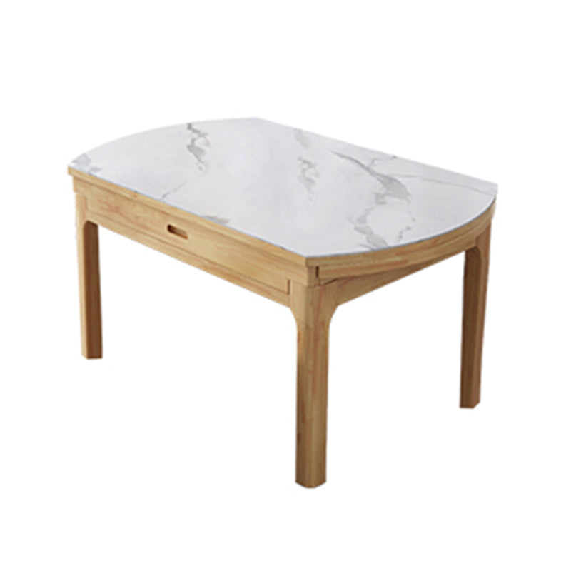 Minimalist ausziehbarer rund Form Table Standard Sintered Stone Esstisch für Küche