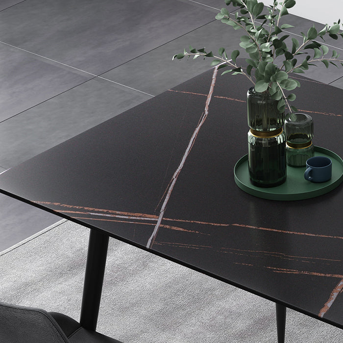 Sintered Stone Industrial Dining Table 4 Legs Base Rectangle Table for Home