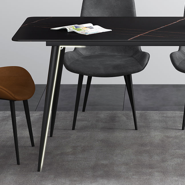 Sintered Stone Industrial Dining Table 4 Legs Base Rectangle Table for Home