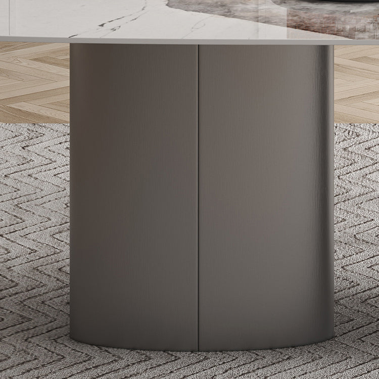 Metal Modern Rectangle Indoor Table Sintered Stone Dining Table for Kitchen and Dining Room