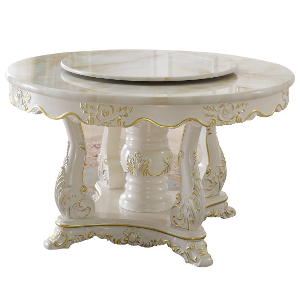 Mesa de comedor redonda de estilo victoriano Mesa de pedestal de madera maciza de madera maciza para comedor