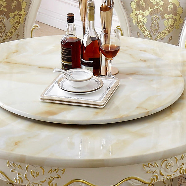 Mesa de comedor redonda de estilo victoriano Mesa de pedestal de madera maciza de madera maciza para comedor