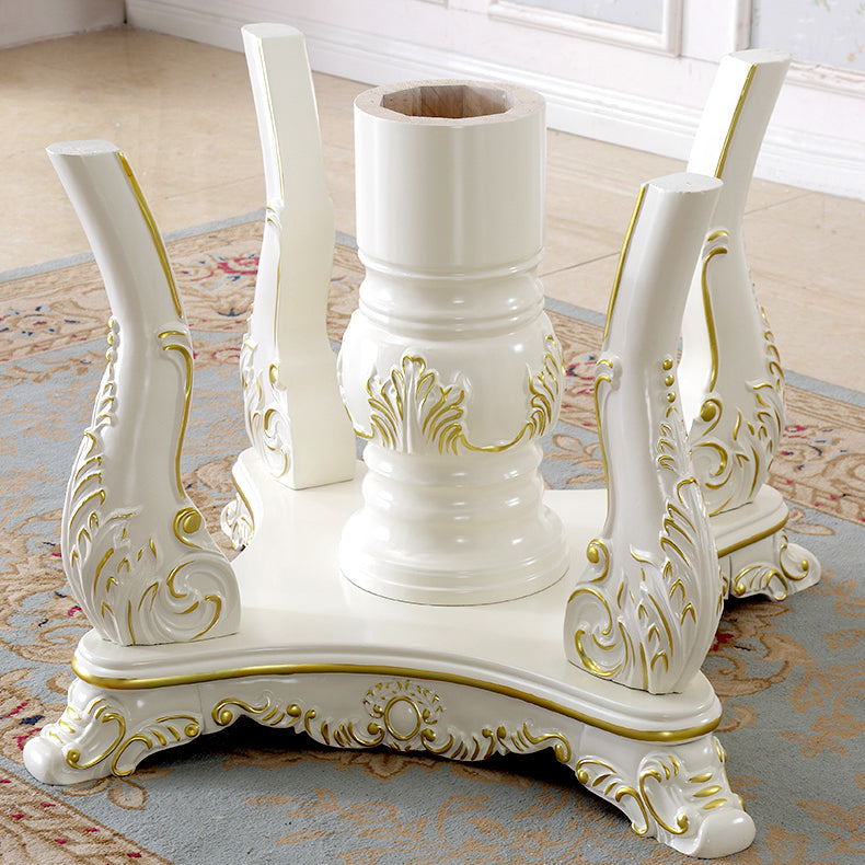 Mesa de comedor redonda de estilo victoriano Mesa de pedestal de madera maciza de madera maciza para comedor