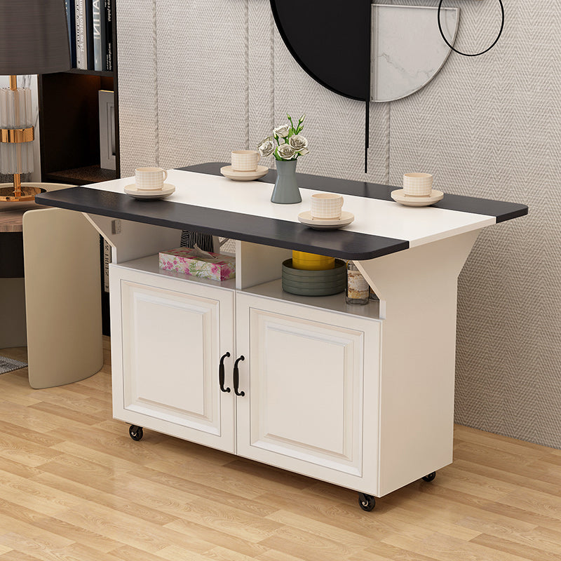 Mesa rectangular de madera maciza Mesa rectangular de madera con hoja de caída