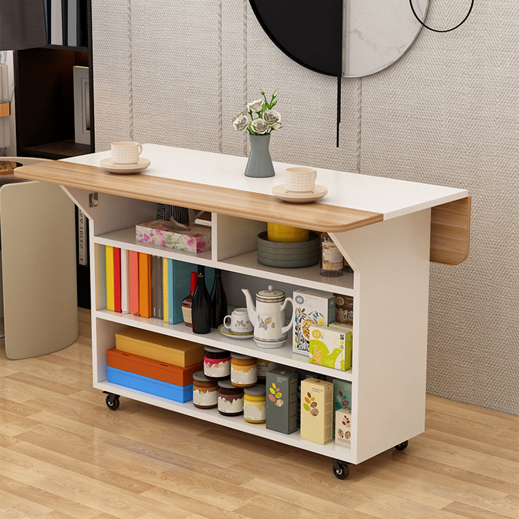 Mesa rectangular de madera maciza Mesa rectangular de madera con hoja de caída
