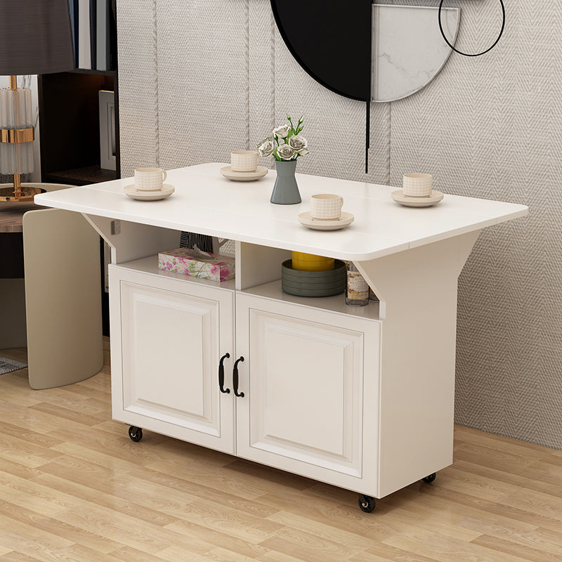 Mesa rectangular de madera maciza Mesa rectangular de madera con hoja de caída