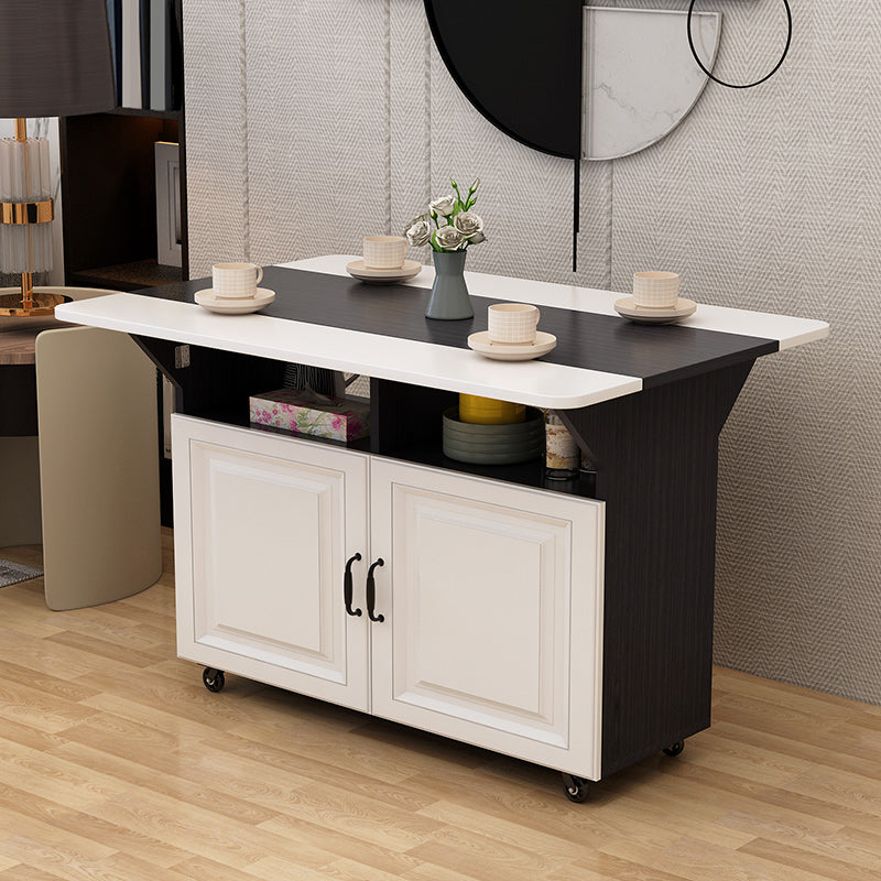 Mesa rectangular de madera maciza Mesa rectangular de madera con hoja de caída
