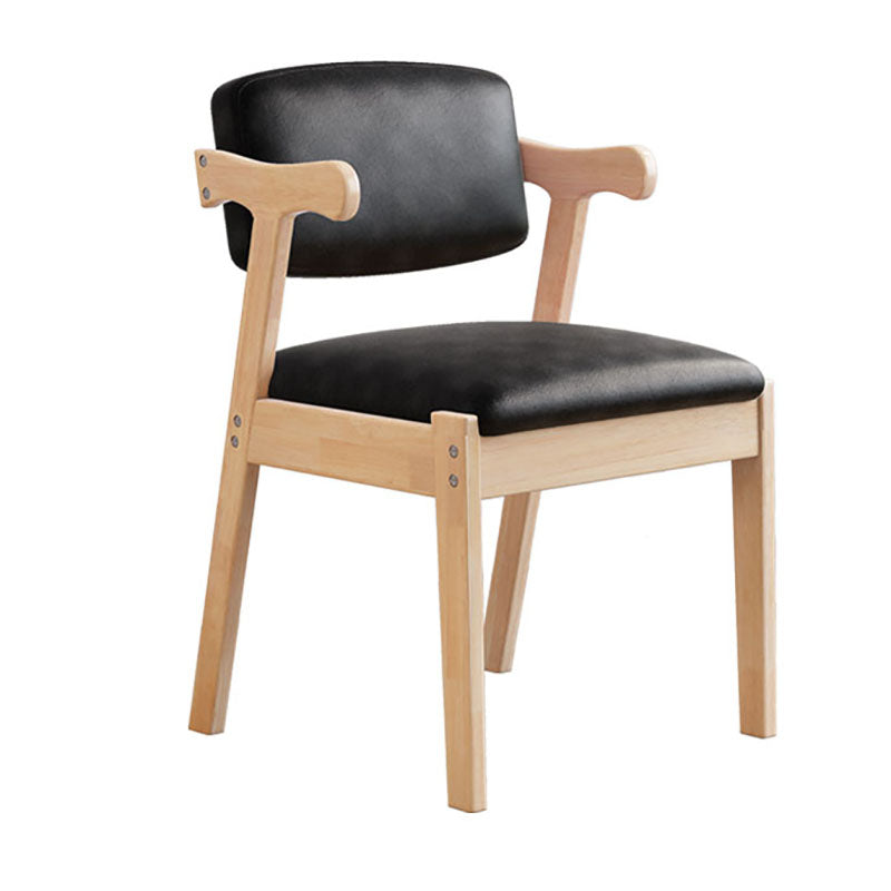 Traditional Wood Dining Arm Chair Open Back Single Dining Side Chair for Home