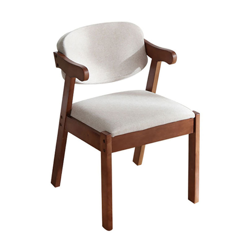 Traditional Wood Dining Arm Chair Open Back Single Dining Side Chair for Home