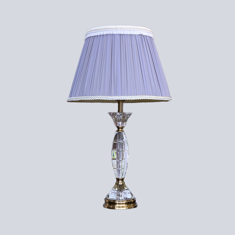 Fabric Cone Cone Task Light Contemporary 1 Head Night Table Lampe en violet clair