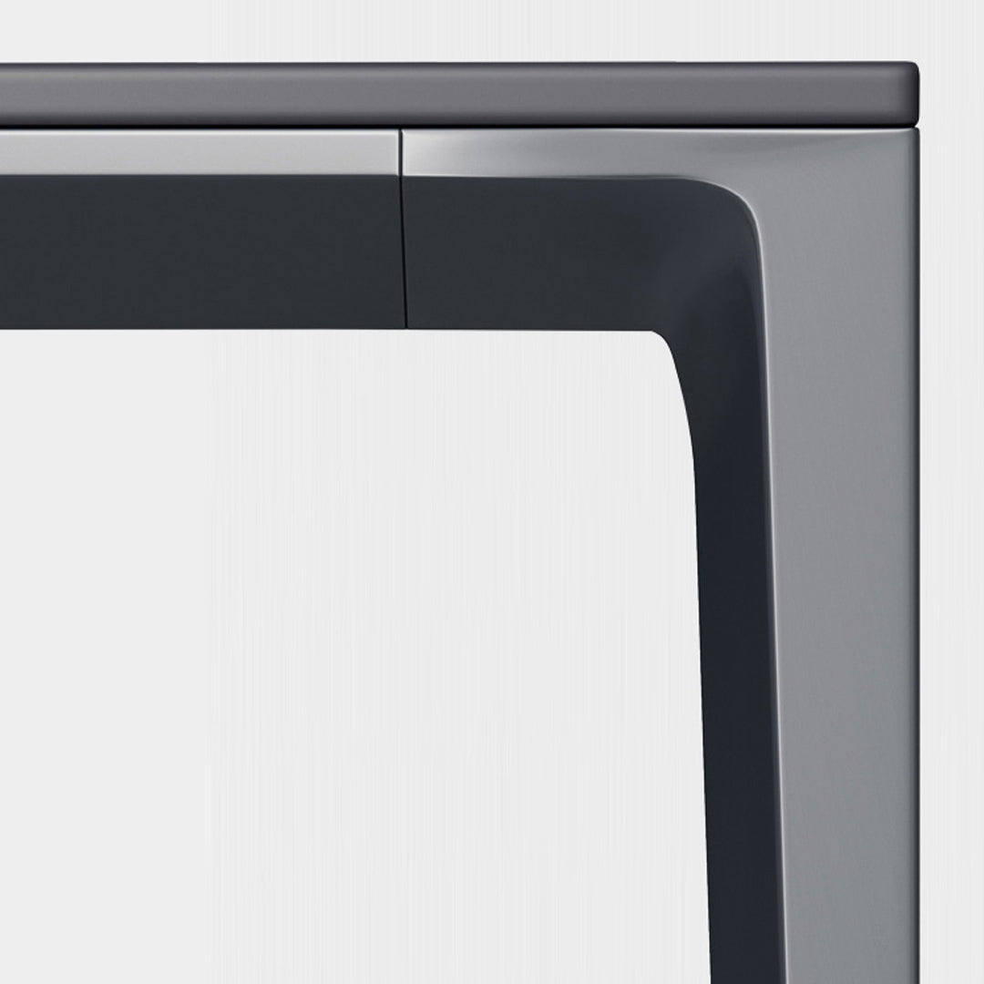 Einfacher Stil gesinterte Stein Tabelle 4 Beine Luftfahrt Aluminium Basis Rechtecktisch für Zuhause