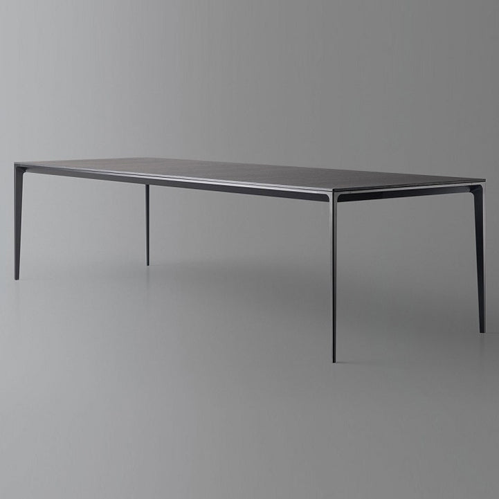 Modern Style Sintered Stone Table 4 Legs Aviation Aluminum Base Rectangle Table for Home