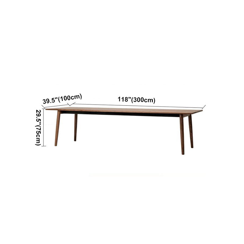 Mesa de comedor contemporánea rectángulo mesa de madera maciza con 4 patas
