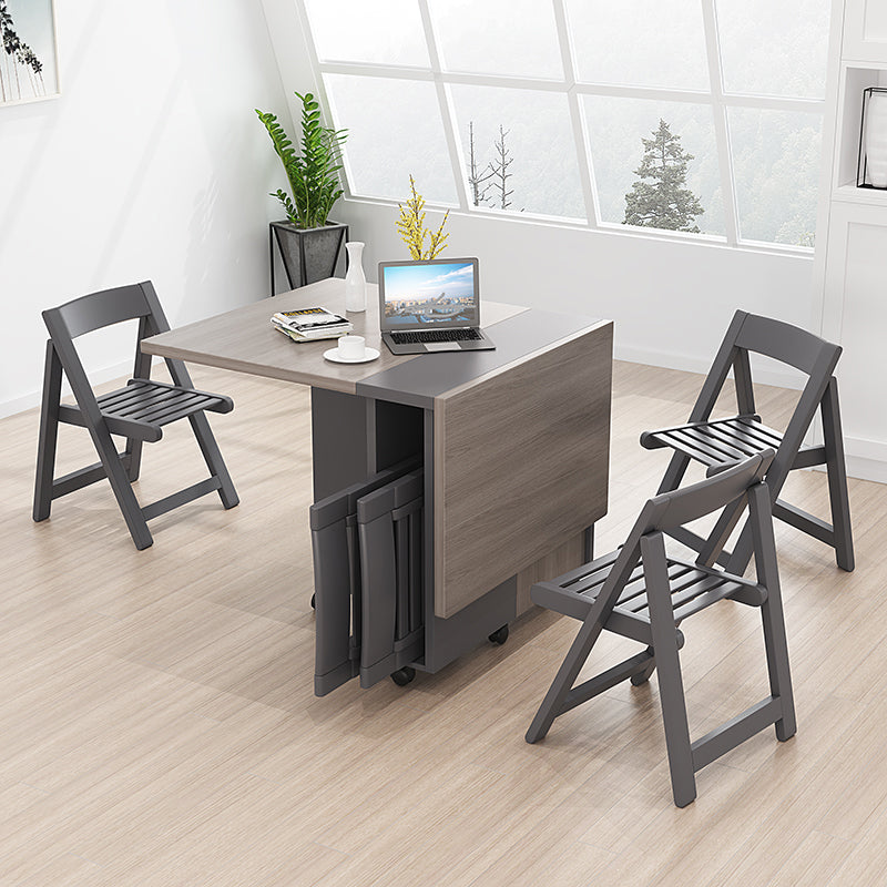 39.4''l Rectangular de mediados de siglo Modern de comedor Mesa de hoja caída para el hogar (solo mesa)