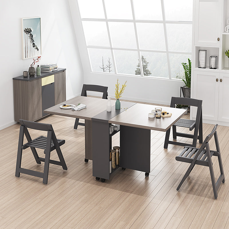 39.4''l Rectangular de mediados de siglo Modern de comedor Mesa de hoja caída para el hogar (solo mesa)