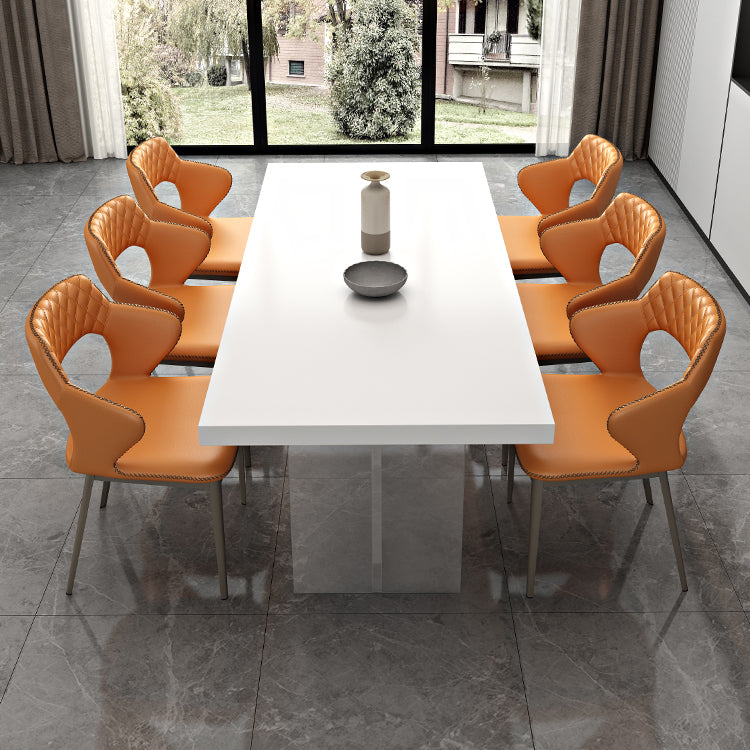 Mesa de comedor de piedra sinterizada acrílica contemporánea para la cocina para la cocina
