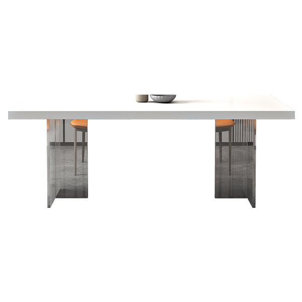Mesa de comedor de piedra sinterizada acrílica contemporánea para la cocina para la cocina