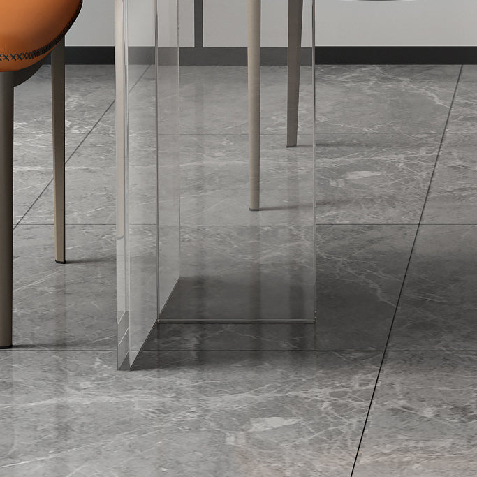 Mesa de comedor de piedra sinterizada acrílica contemporánea para la cocina para la cocina