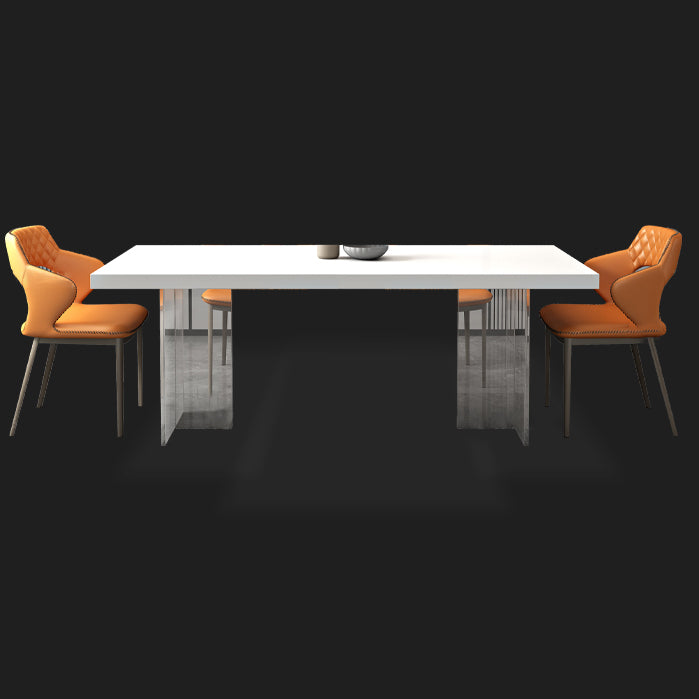Mesa de comedor de piedra sinterizada acrílica contemporánea para la cocina para la cocina