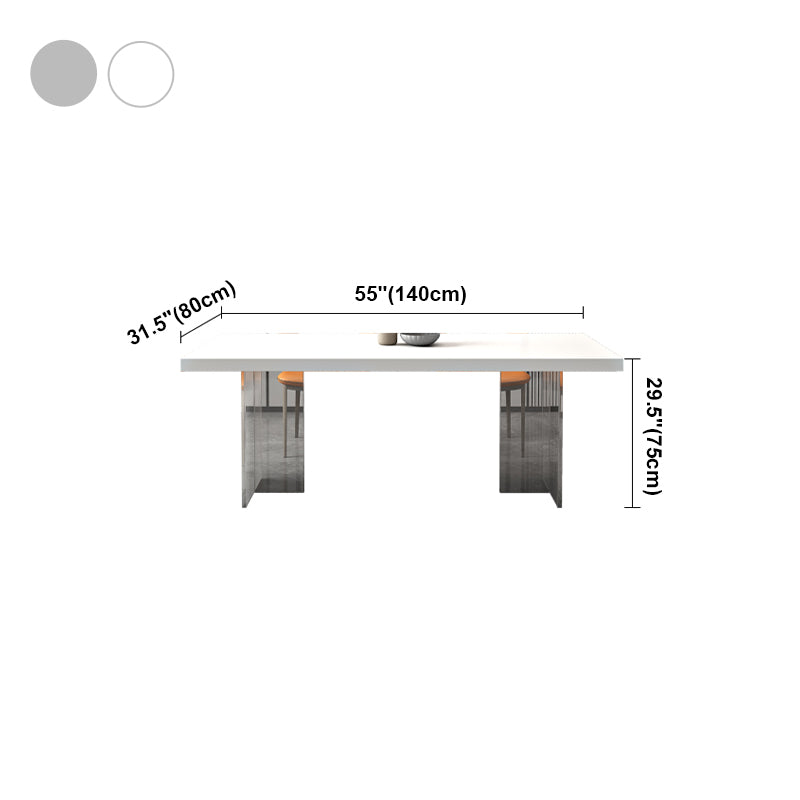 Mesa de comedor de piedra sinterizada acrílica contemporánea para la cocina para la cocina