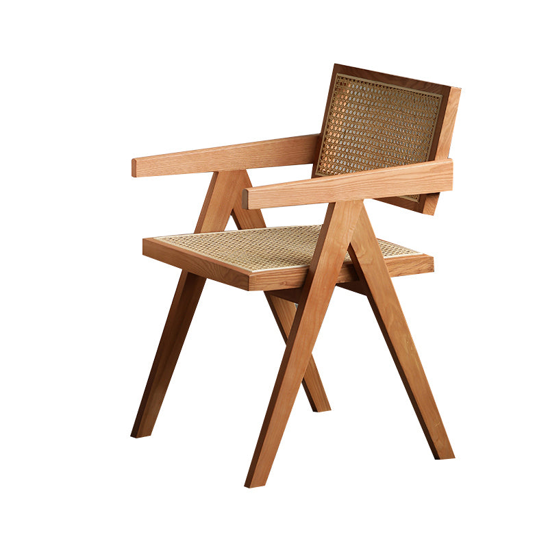 Chaises de salle à manger en bois de style scandinave, chaise latérale de salle à manger à dossier ouvert, simple