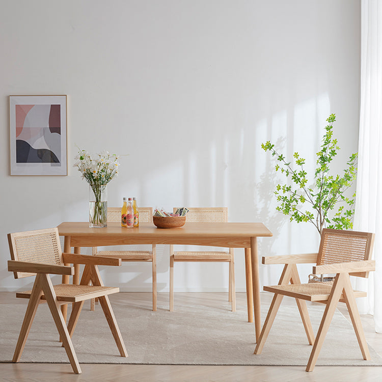 El estilo escandinavo de madera que cena las sillas abre la parte posterior que cena la silla lateral sola