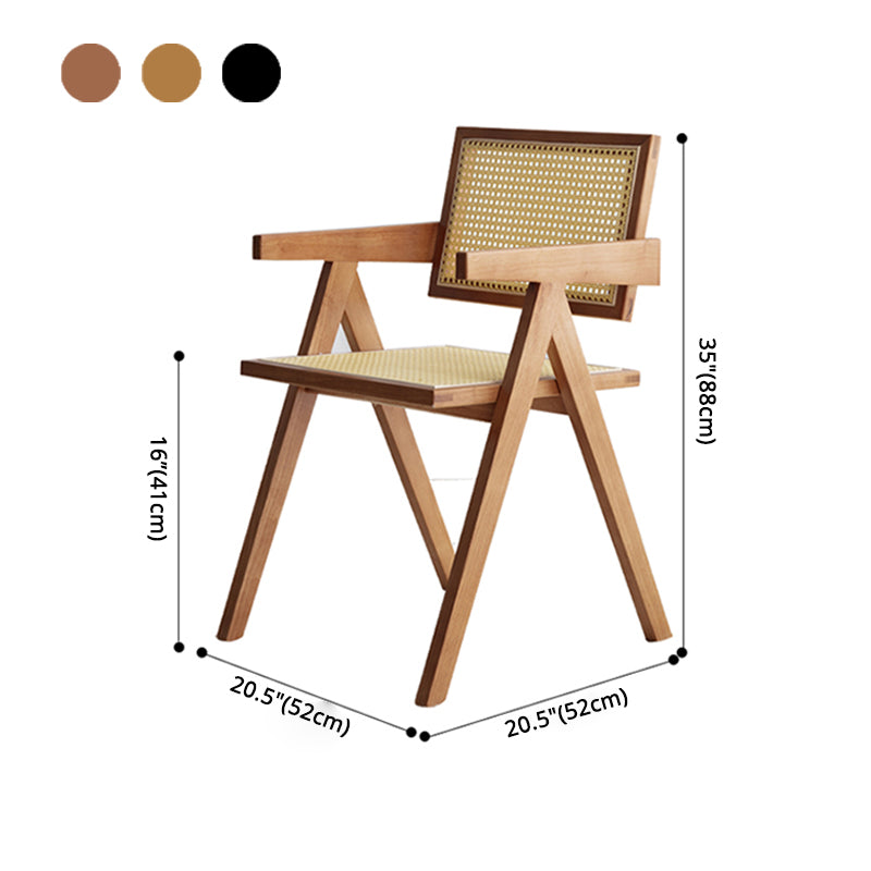 El estilo escandinavo de madera que cena las sillas abre la parte posterior que cena la silla lateral sola