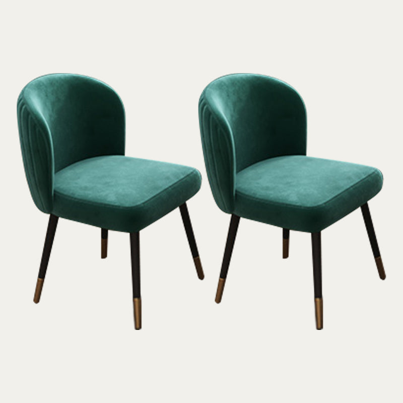 Chaise de salle à manger de style scandinave en métal, chaise d'appoint sans bras pour salle à manger