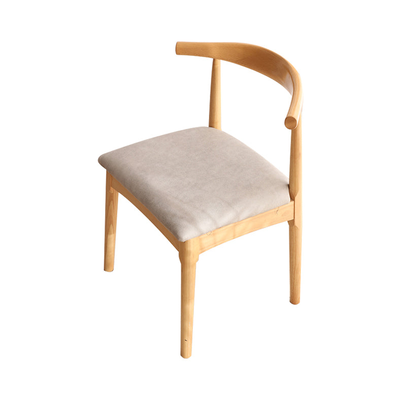 Chaise de salle à manger de Style scandinave, sans accoudoirs, en corne de vache, à dossier ouvert, chaise d'appoint