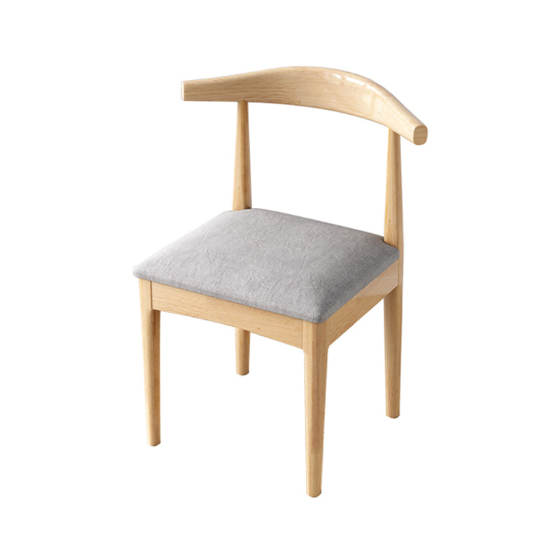 Chaise de salle à manger de Style scandinave, sans accoudoirs, en corne de vache, à dossier ouvert, chaise d'appoint