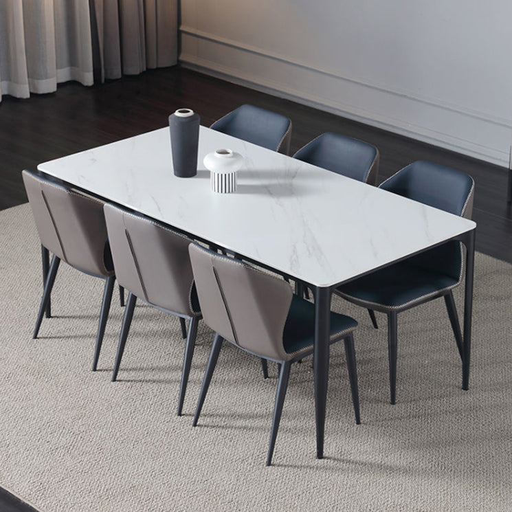 Silla sin brazos de comedor de metal contemporáneo, silla Wingback Parsons para uso doméstico