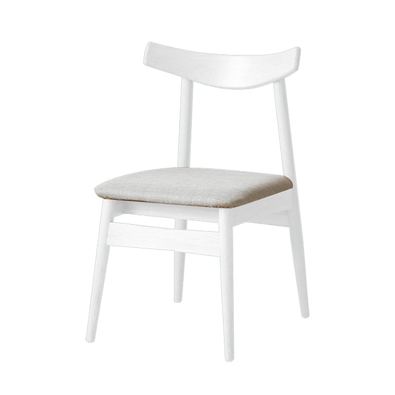 Chaise de salle à manger en bois de Style scandinave, chaise sans accoudoirs à dossier ouvert et coussinée pour la maison