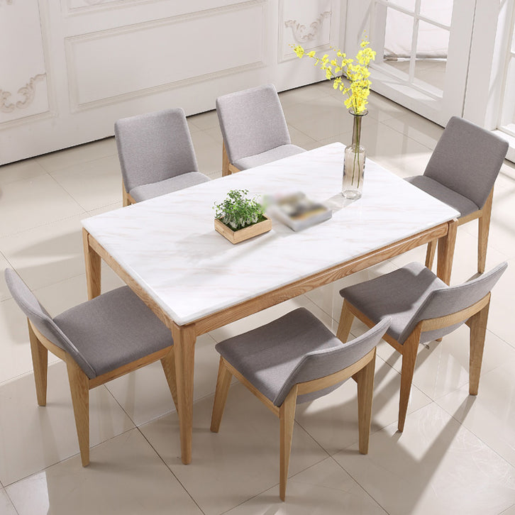 Silla de comedor gris tapizada moderna con respaldo sólido de la silla lateral de la tienda de manicura