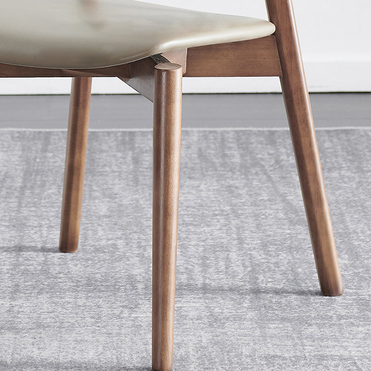 Silla lateral de madera maciza para restaurante contemporáneo, silla de comedor con respaldo abierto natural