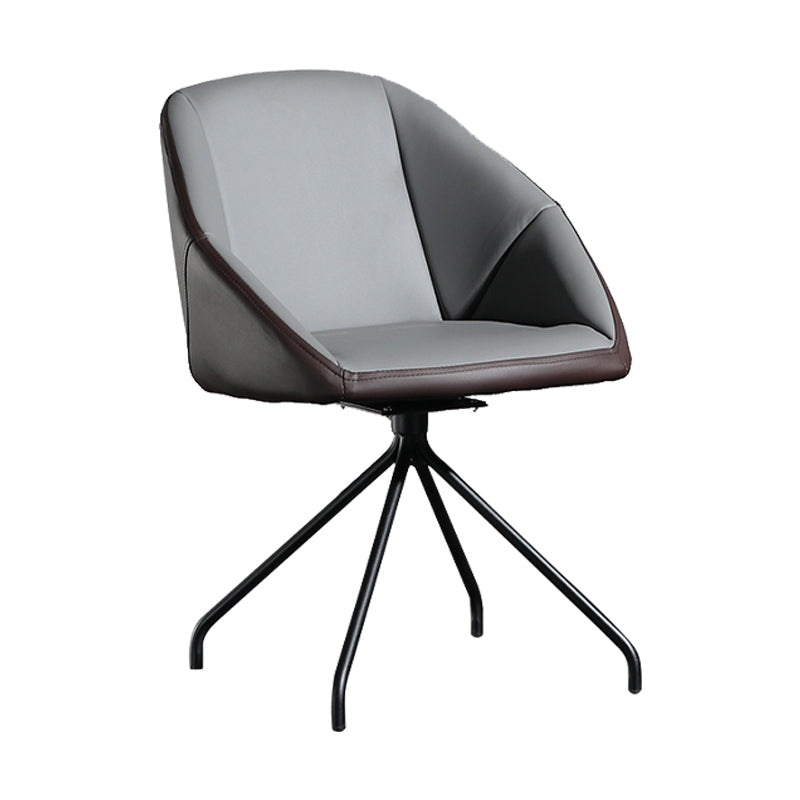 Silla de comedor de estilo moderno, silla Parsons lateral de metal con brazo para cocina